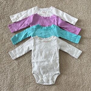 Carter's Purple, Teal, Gray, and White Bodysuit Set 3 Mos.